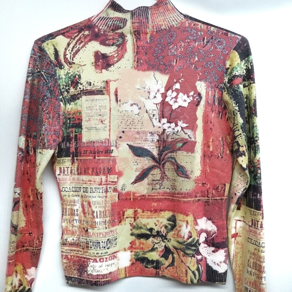 Etoile du Monde Angora Mock Neck Sweater Multi